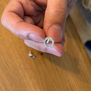 Pandora Jewelry Forever Pandora Cubic Zirconia Earrings in Sterling Silver